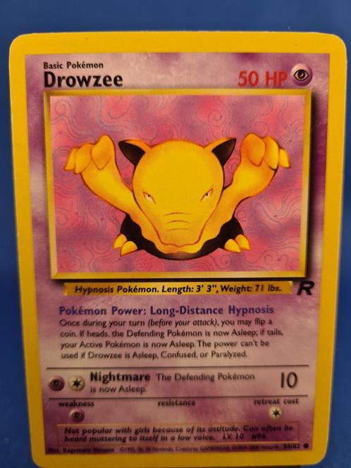 Drowzee 54/82 - Team Rocket, Hobby en Vrije tijd, Verzamelkaartspellen | Pokémon, Gebruikt, Verzenden
