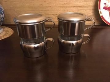 Tasses à café vintage avec filtres, Enlèvement