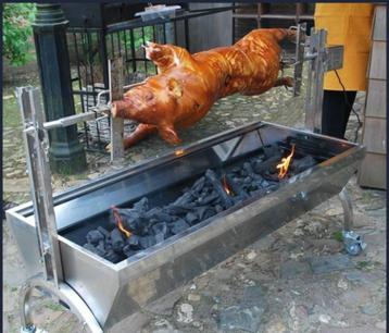 Te huur: BBQ met spit / Elektrisch draaispit / Rotisserie, Tuin en Terras, Ophalen, Gebruikt, Overige merken, Met accessoires