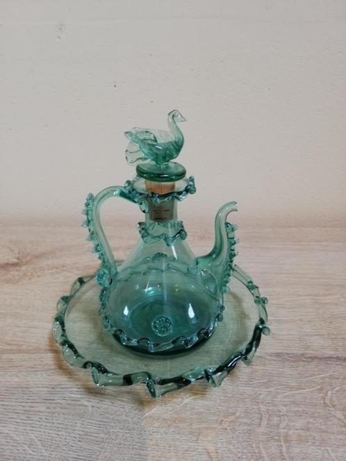 Ancienne petite carafe ou huilier en verre, Antiek en Kunst, Antiek | Glaswerk en Kristal, Ophalen of Verzenden