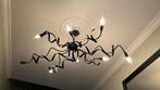 Grote zwarte metalen kroonluchter met 8 lichtpunten, Enlèvement, Comme neuf, Métal