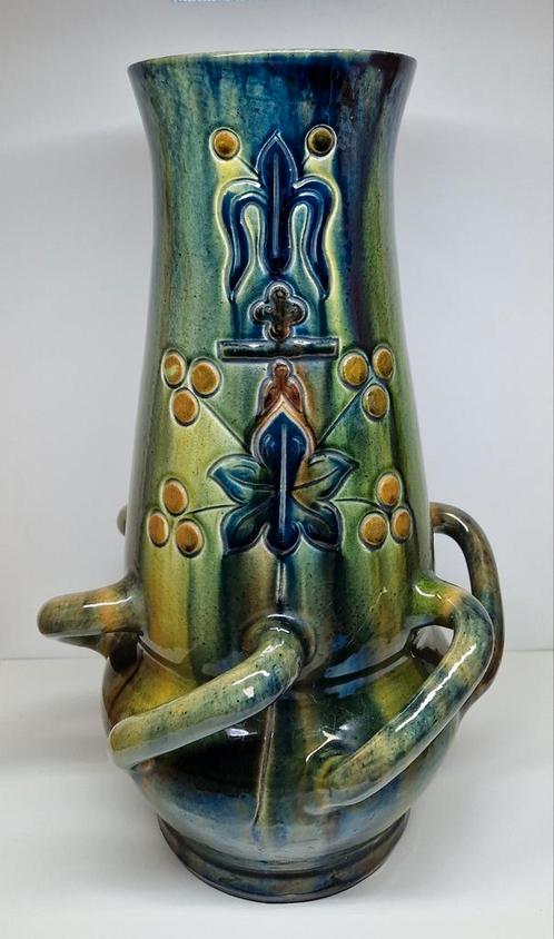 Art Nouveau vaas Caesens Frères & Noseda België 1910-1930., Antiek en Kunst, Antiek | Keramiek en Aardewerk, Ophalen of Verzenden