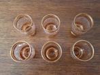 6 antieke glaasjes Booms glas met goudafwerking., Enlèvement ou Envoi