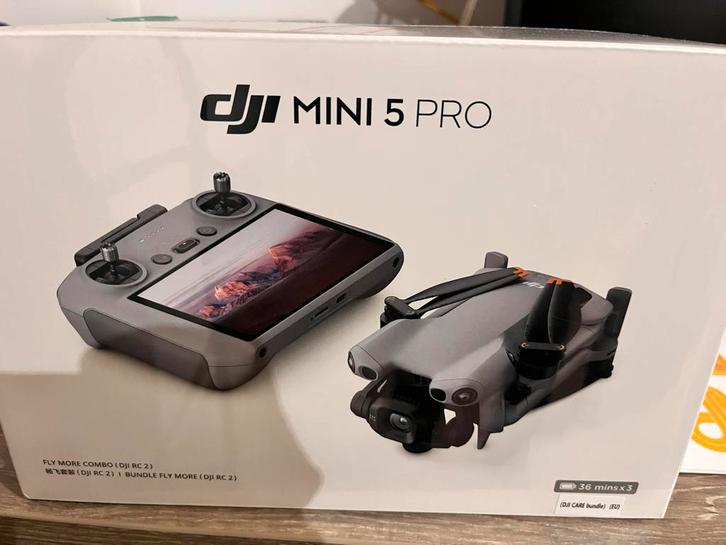 DJI mini 5 pro Fly More + 1 jaar Care Refresh, Audio, Tv en Foto, Drones, Nieuw, Ophalen of Verzenden
