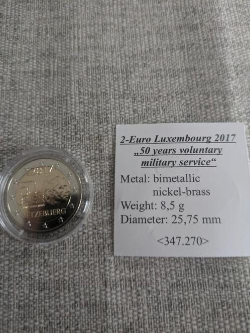 2 euros Commémoration Luxembourg 2017 Service militaire volo, Timbres & Monnaies, Monnaies | Europe | Monnaies euro, 2 euros, Luxembourg