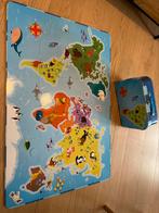 Vloerpuzzel wereld, Ophalen of Verzenden, 10 tot 50 stukjes, Gebruikt, 2 tot 4 jaar