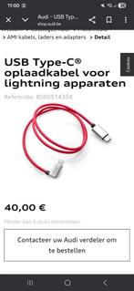 Audi usb oplaadkabel(2st.) lightning apparaten, Telecommunicatie, Mobiele telefoons | Telefoon-opladers, Ophalen, Samsung