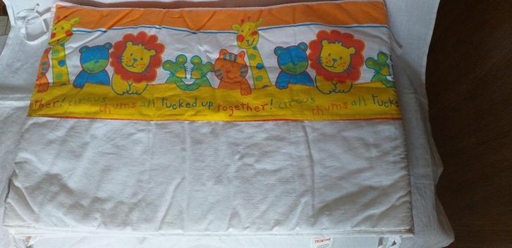 Bed bumper dieren, Kinderen en Baby's, Kinderkamer | Bedden, Gebruikt, 140 tot 160 cm, Minder dan 70 cm, Ophalen of Verzenden