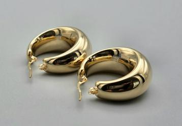 14 Karaat goud op zilver oorbellen. 2025/726. beschikbaar voor biedingen