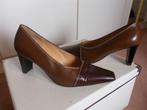 Chaussures à talons en cuir marron deux tons Cyprès Taille 3, Porté, Enlèvement ou Envoi