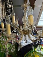 Luster kristal 9 armen ( lampen), Huis en Inrichting, Lampen | Kroonluchters, Ophalen, Zo goed als nieuw