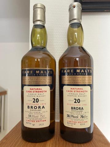 Whisky - 2 Brora (1975 & 1982) - Rare Malts Selection beschikbaar voor biedingen
