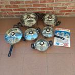 6 kookpotten met glazen deksel, geen inductie!, Huis en Inrichting, Keuken | Potten en Pannen, Ophalen