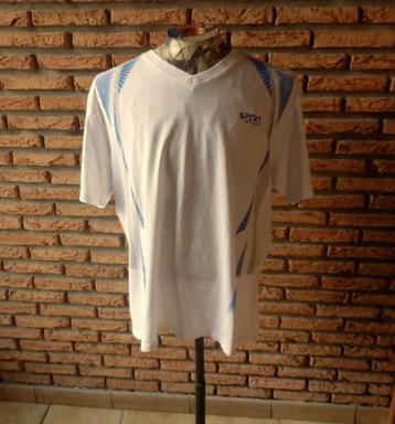 (23) - tee shirt homme t.2XL blanc bleu - atlas for men -