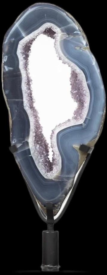 Amethyst Agaat Rand Geode Brok Edelsteen 50x20 cm Slice
