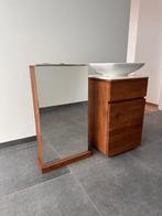 Meuble lavabo + armoire miroir en teck – état neuf !, Maison & Meubles, Salle de bain | Meubles de Salle de bain, Enlèvement, Neuf