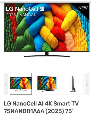 LG 75inch beschikbaar voor biedingen