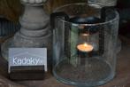 Windlicht incl. geurbrander -Bubbelglas vintage helder-, Overige materialen, Nieuw, Ophalen of Verzenden, Kandelaar