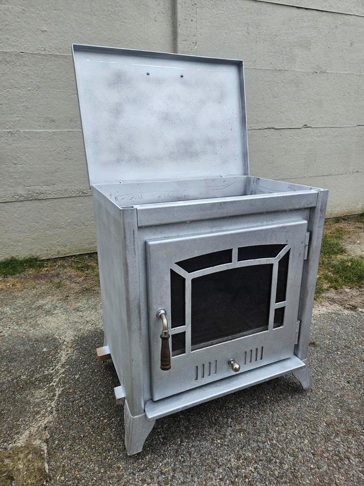 Houtkachel Panadero Castilla 9.9.kw voor 240m3 Gebruikt, Jardin & Terrasse, Chauffage de terrasse, Enlèvement