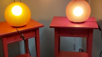 set van 2 oranje „ball” lampen beschikbaar voor biedingen