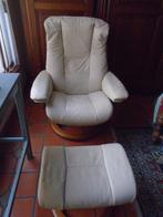 fauteuil stressless avec repose pieds, Huis en Inrichting, 75 tot 100 cm, Minder dan 75 cm, Gebruikt, Leer