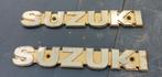 Vintage Suzuki-logo's van aluminium tank, Motoren, Onderdelen | Suzuki, Ophalen of Verzenden, Gebruikt