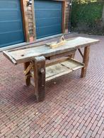 Oude houten schrijnwerk werkbank, Antiek en Kunst, Ophalen