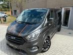 Ford Transit Custom  Sport | 2.0 TDCI | Dubbel Cabine |, Auto's, Voorwielaandrijving, Zwart, Leder, Bedrijf