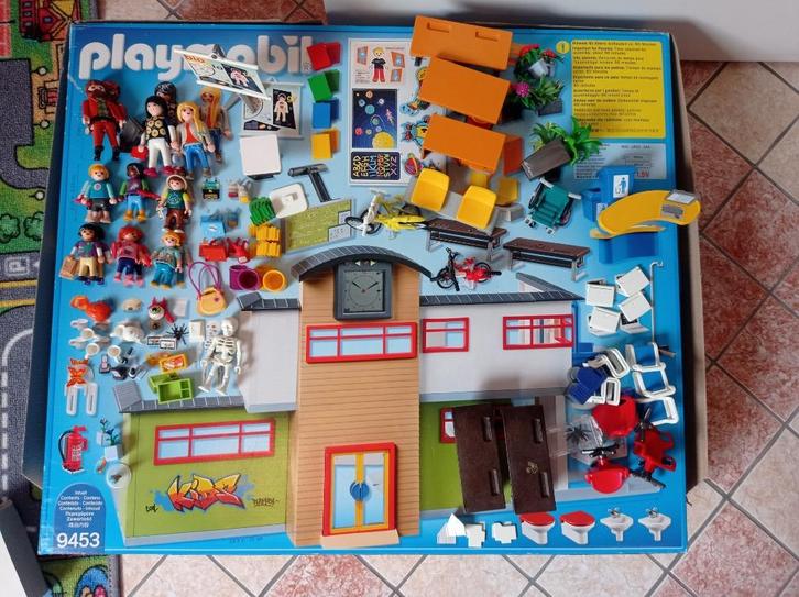 Playmobil Ingerichte school - 9453, Kinderen en Baby's, Speelgoed | Playmobil, Zo goed als nieuw, Complete set, Ophalen