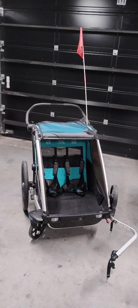Fietskar Thule Chariot Lite inclusief bescherming(regen/zon), Fietsen en Brommers, Fietsaccessoires | Aanhangwagens en Karren