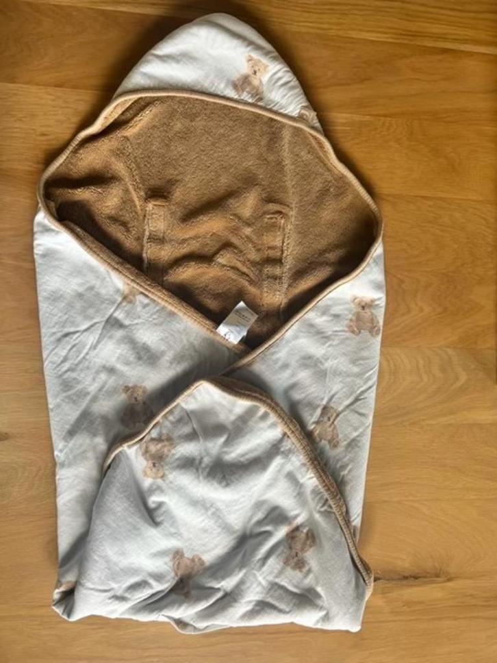Wikkeldeken Jollein Teddy Bear, Kinderen en Baby's, Dekens, Slaapzakjes en Inbakerproducten, Zo goed als nieuw, Deken, 85 tot 100 cm