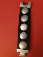 Bracelet vintage Uno de 50 cuir/metal argenté., Handtassen en Accessoires, Ophalen of Verzenden, Gebruikt, Zilver, Leer