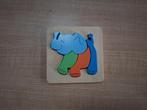 puzzel olifant, Ophalen of Verzenden, Minder dan 10 stukjes, Zo goed als nieuw, Van hout