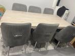 Eettafel met stoelen 190x90cm, Huis en Inrichting, Complete eetkamers, Ophalen, Zo goed als nieuw, Moderne eettafel, 6 tot 8 stoelen