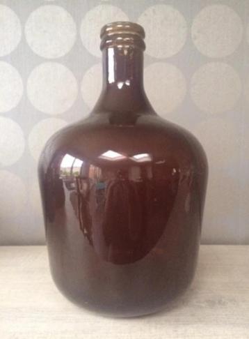 NIEUW! MICA DECORATION Dame-jeanne in donkerbruin glas beschikbaar voor biedingen