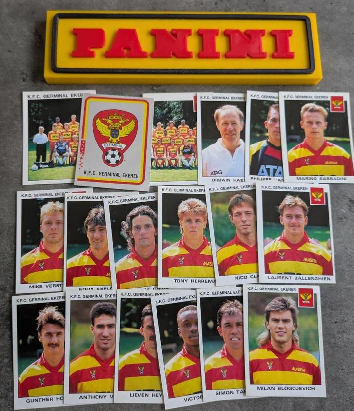 PANINI FOOTBALL 93 18 STICKERS 1992 : GERMINAL EKEREN, Hobby en Vrije tijd, Stickers en Plaatjes, Nieuw, Verzenden