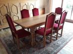 Complete eiken eetplaats, Ophalen, Gebruikt, 6 tot 8 stoelen