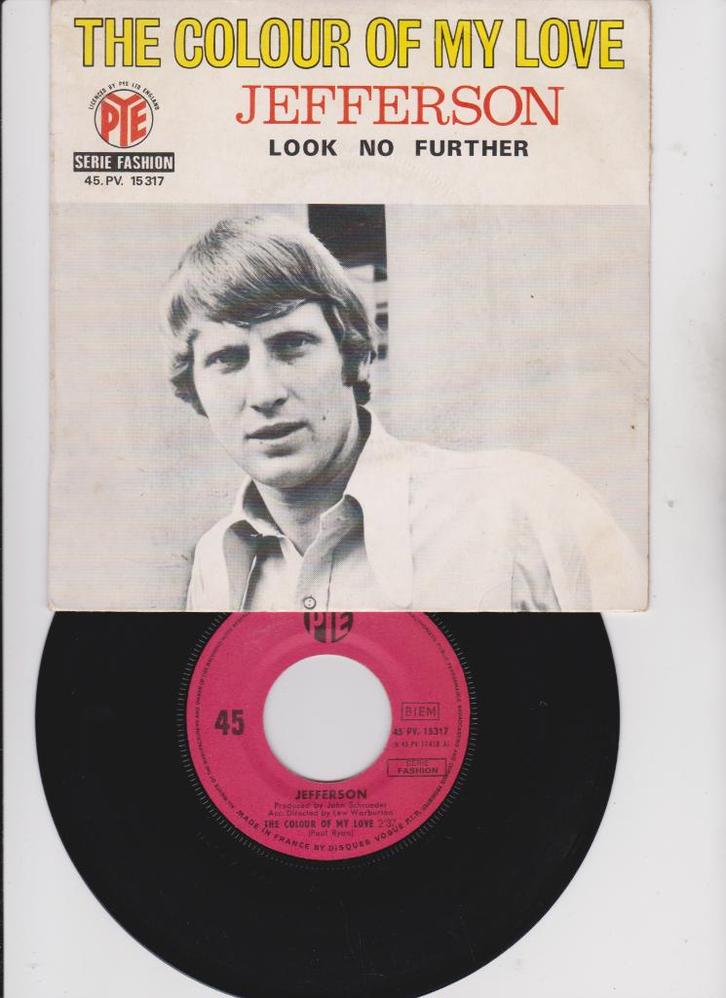 Jefferson  – The Colour Of My Love   1969, Cd's en Dvd's, Vinyl Singles, Gebruikt, Single, Pop, 7 inch, Ophalen of Verzenden