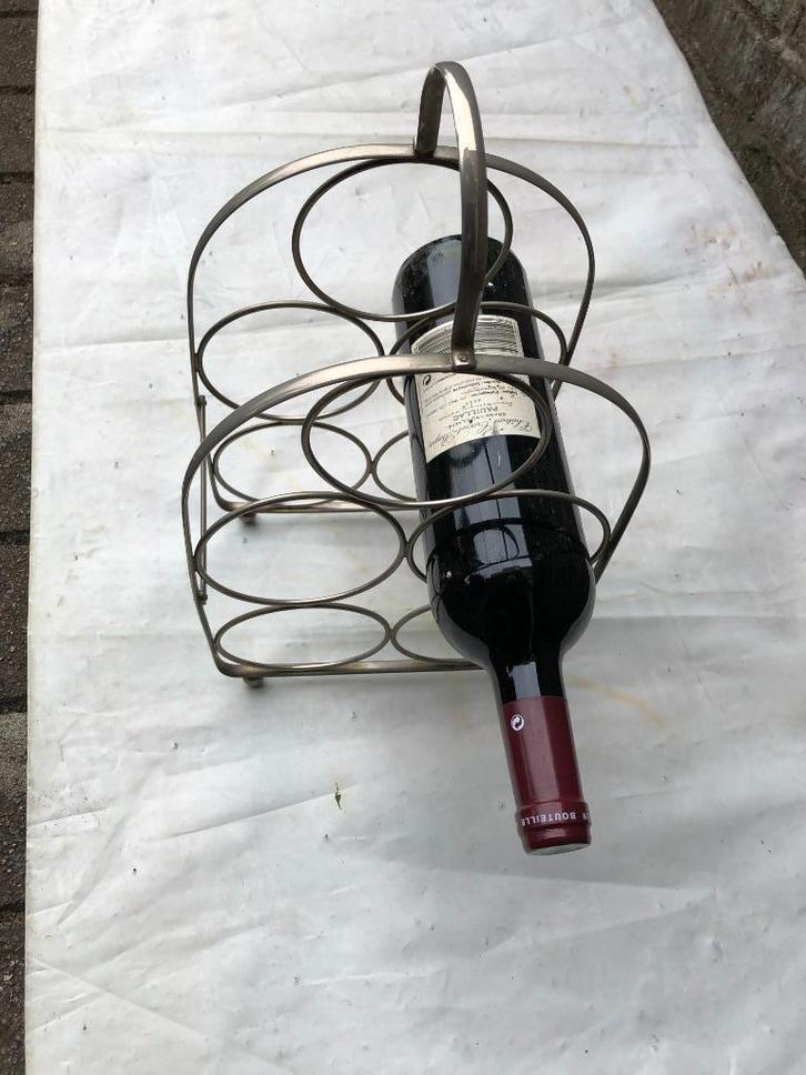 Flessenhouder - NIEUWE PRIJS !, Huis en Inrichting, Woonaccessoires | Wijnrekken, Zo goed als nieuw, Minder dan 50 cm, Metaal