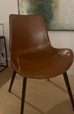 Zes eetkamerstoelen, Huis en Inrichting, Ophalen, Gebruikt, Bruin, Leer