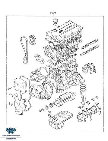 Benzinemotor origineel 16 Hyundai Lantra ('96-00)