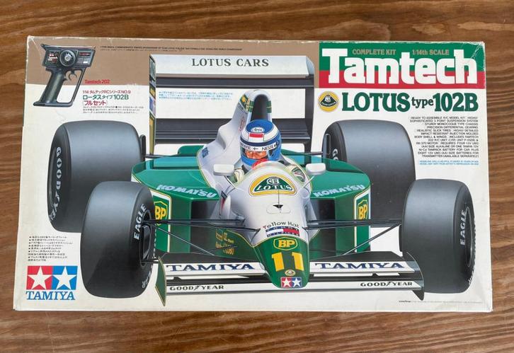 Tamiya RC Vintage nib: Tamtech 1/14 Lotus 102B Complete kit, Hobby en Vrije tijd, Modelbouw | Auto's en Voertuigen, Nieuw, Auto