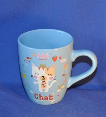 mug bleu decor chat beschikbaar voor biedingen