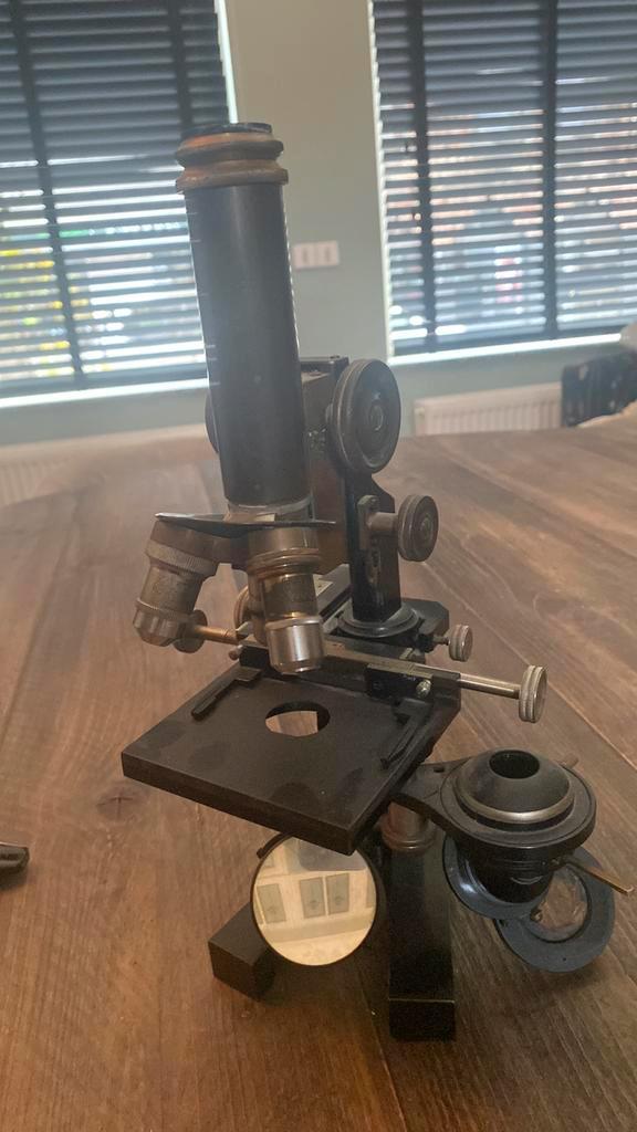 Te koop: Antieke Ernst Leitz Wetzlar Microscoop uit 1921, Audio, Tv en Foto, Optische apparatuur | Microscopen, Ophalen