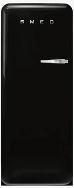 Koelkast Smeg zwart linksdraaiend, Elektronische apparatuur, 60 cm of meer, Met vriesvak, 200 liter of meer, 140 tot 160 cm
