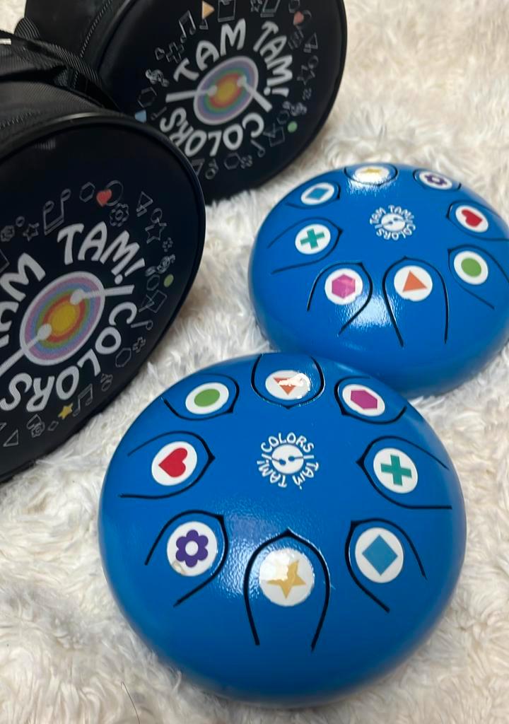 2x Tam tam Colors tongdrum – blauw – 8 noten, Muziek en Instrumenten, Drumstellen en Slagwerk, Gebruikt, Ophalen