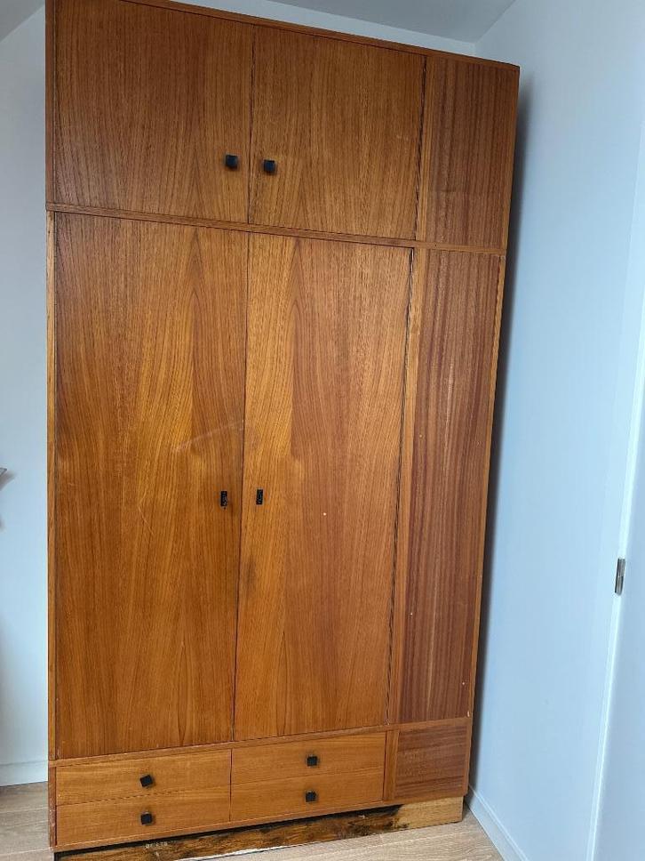 Vintage kleerkast, Huis en Inrichting, Kasten | Kleerkasten, Gebruikt, 200 cm of meer, 100 tot 150 cm, 50 tot 75 cm, Met lade(s)