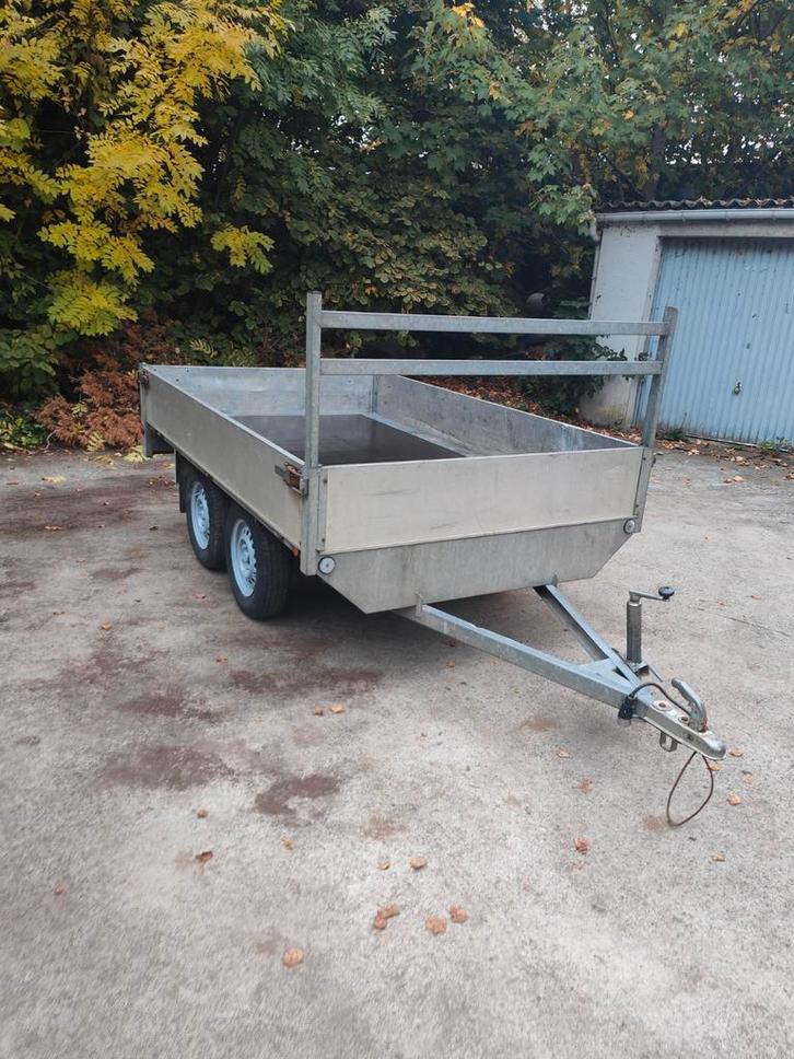 Remorque double essieux Aluminium 750 kg 2.60cm/ 1.55cm, Auto diversen, Aanhangers en Bagagewagens, Zo goed als nieuw, Ophalen