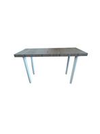 Table avec plateau bois et pieds en métal blancs, Ophalen, Zo goed als nieuw, Bureau