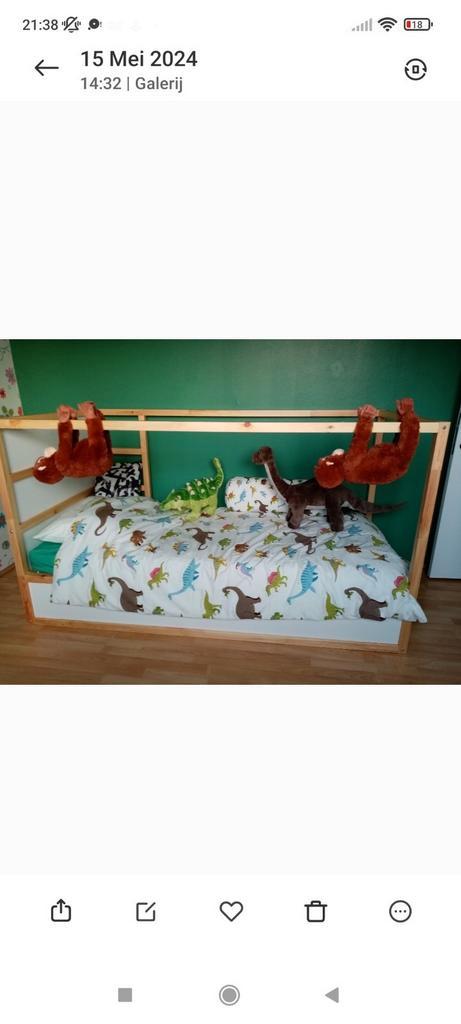 kura Ikea bed + matras, Kinderen en Baby's, Kinderkamer | Bedden, Zo goed als nieuw, Matras, Ophalen